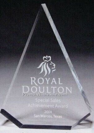 1" Thick Clear Acrylic Pyramid Award (Screen Printed)