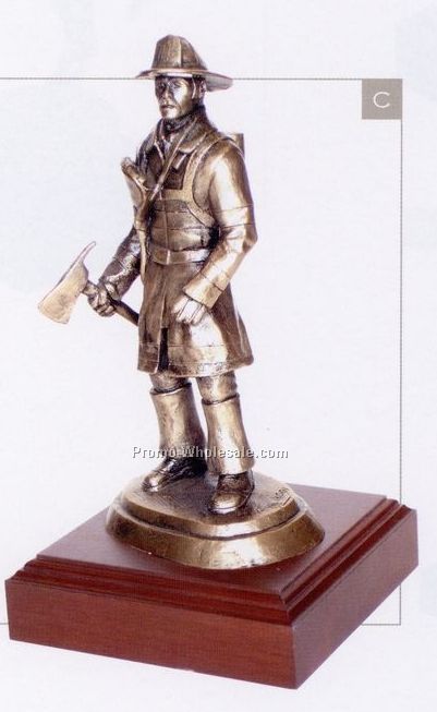 10" Fireman Sculpture