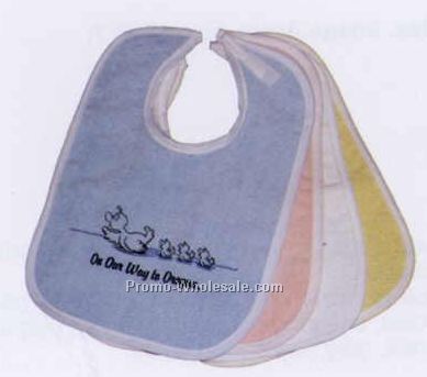 11"x15" Terry Baby Bib (White)