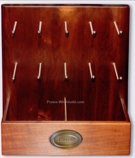 12" Deluxe Counter Display Fixture (Walnut Or Solid Rosewood)