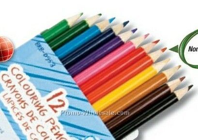 12 Pieces Pre-sharpened Color Pencil Set