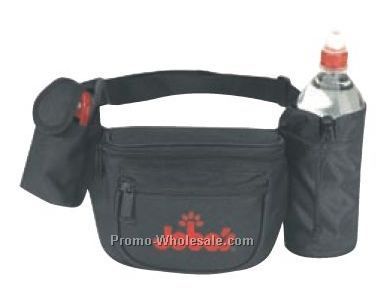 13"x5-1/2"x2-1/2" Fanny Pack W/ Water Bottle Holder & Cell Phone Pouch