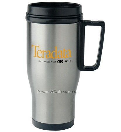 14 Oz. Stainless Steel Auto Mate Mug With Seal 'n Slide Lid