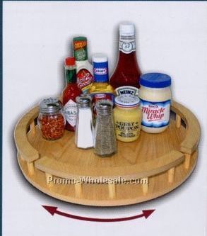 16" Handy Gourmet Jumbo Wood Lazy Susan