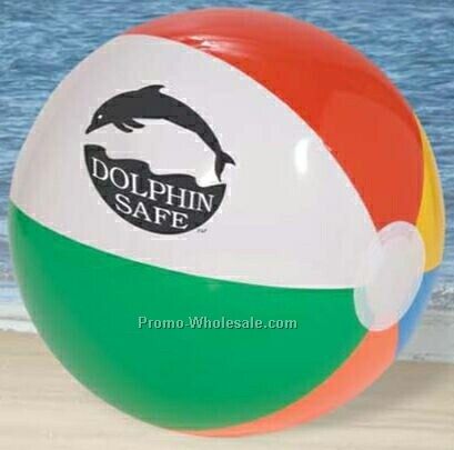 16" Multi Color Beach Ball - 1 Day Rush