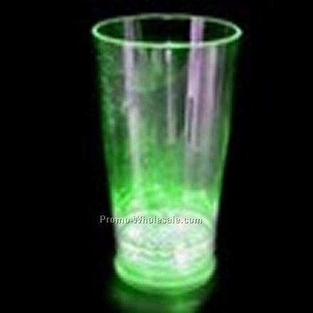 16 Oz. Light Up Pint Glass - Jade Green