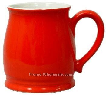 16 Oz. Red Spokane Barrel Mug W/White Inside