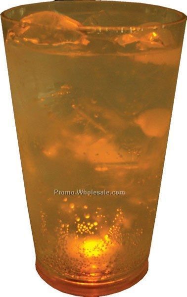 16 Oz. Yellow Light Up Blinking Pint Glass