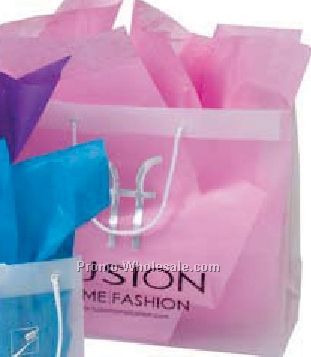 16"x6"x12" Frosted Clear Euro Shopping Bags