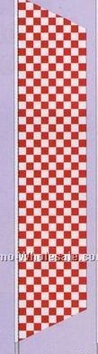 2-1/2'x8' Stock Zephyr Banner Drapes - Red/ White Checker