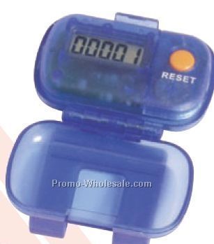 2-1/8"x1-1/2"x7/8" Single Function Digital Pedometer