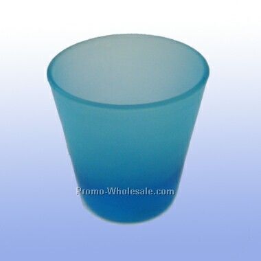 2 Oz Frosted Light Blue Shot Glass