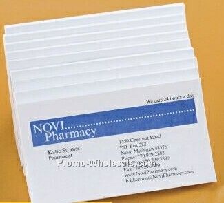 2"x3-1/2" Custom Business Card Size 50 Sheet Pad - 2 Color