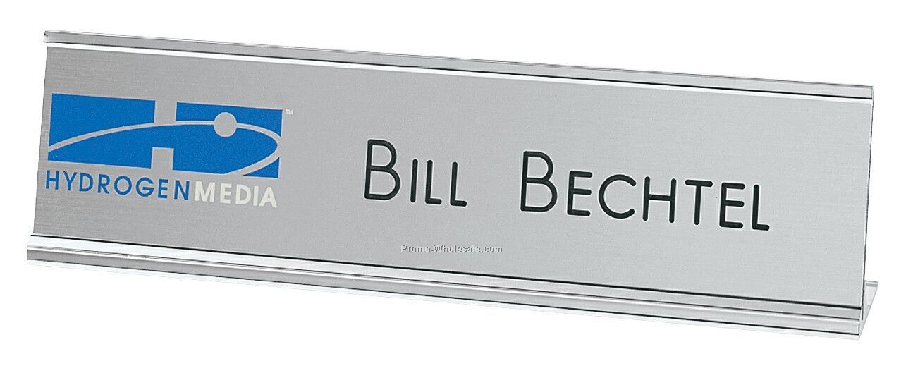 2"x8" Plastic Desk & Wall Plate - Printed & Engraved