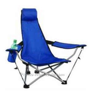 20.47"x11.81"x26.38" Blue 300d Polyester Pvc & Steel Beach Chair