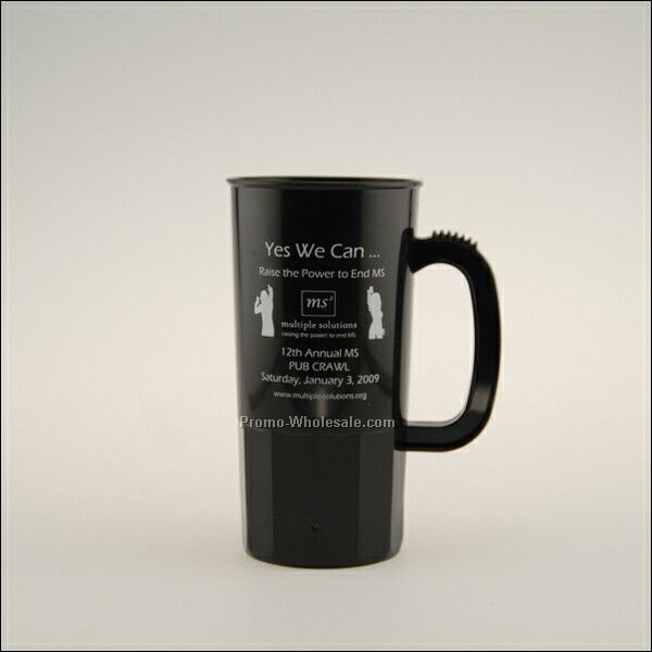 22 Oz. Black Handled Stein Mug