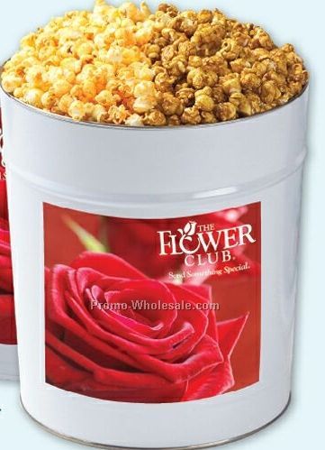 3-1/2 Gallon 3-way Caramel/ Classic Butter/ Cheddar Cheese Popcorn Tin