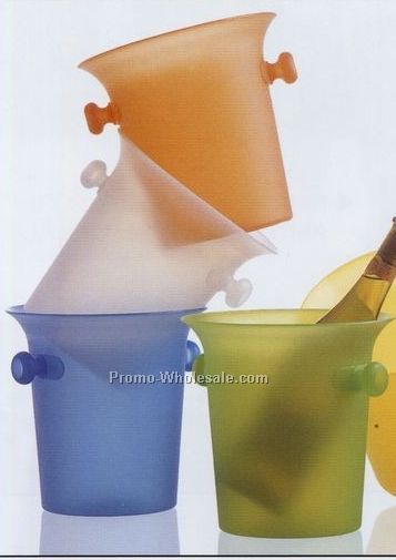 3-1/2 Qt. Jubilee Frosted Polypropylene Wine Bucket With Knobbed Handle