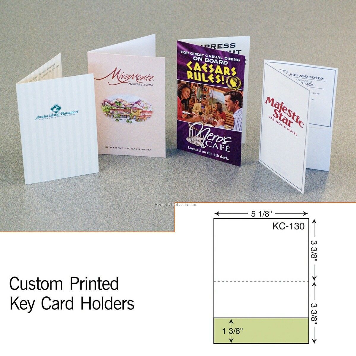 3-1/2"x6" Key Card W/ Double Pockets (1 Color)