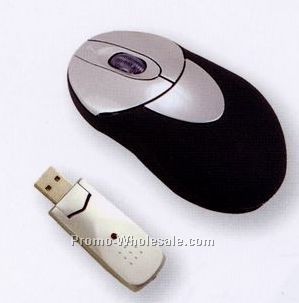 3-1/4"x1-3/4"x1-1/8" Wireless Mouse With Receiver