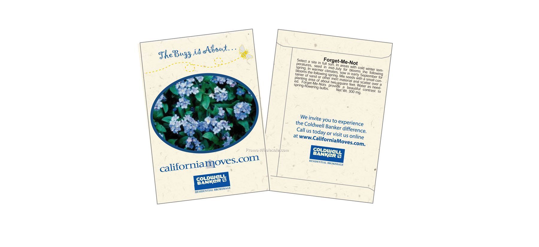 3-1/4"x4-1/2" Forget-me-not Seed Packet (2 Color)