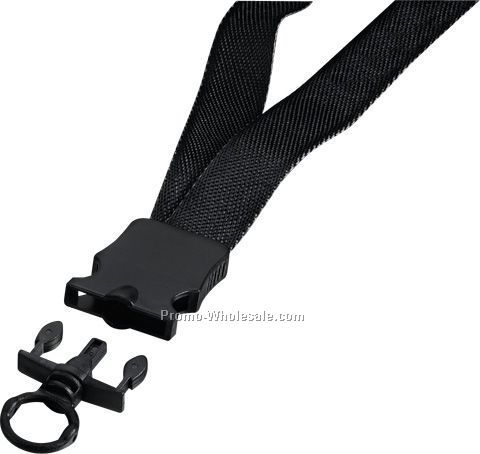 3/4" Denim-like Lanyard With Snap Buckle Release & O-ring
