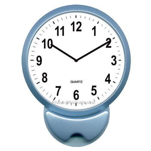 3-in-1 Magnetic Clock W/ Memo Holder (Blue)