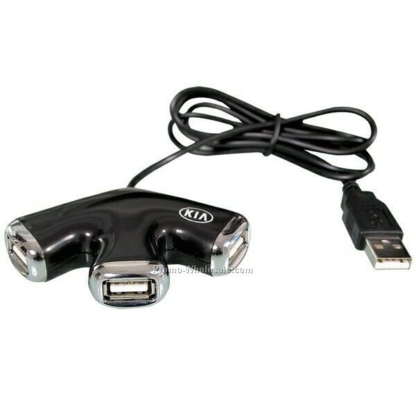 3"x2"x5/8" Three Port USB Hub (Imprinted)