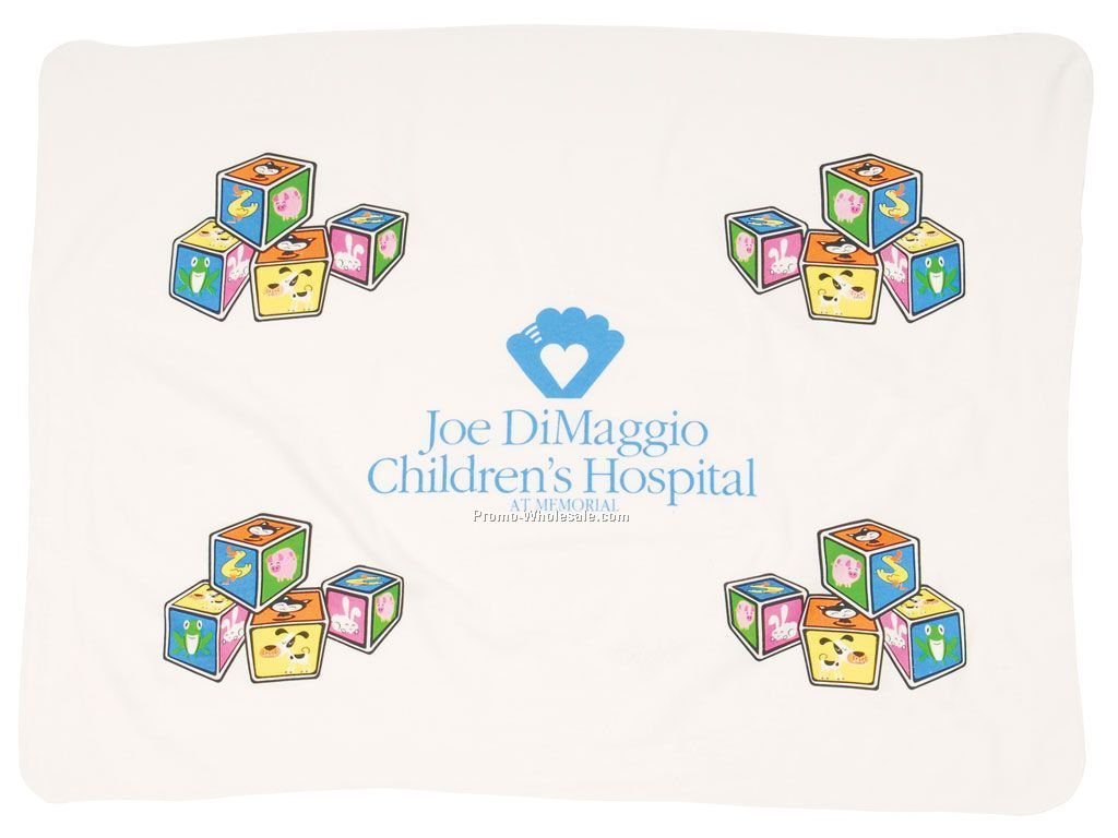 30"x40" Stock "baby Blocks" Receiving Blanket (Printed)