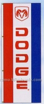 3'x8' Double Face Dealer Interceptor Logo Flags - Dodge