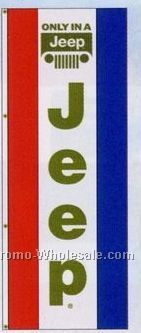 3'x8' Stock Dealer Logo Single Face Drape Flag - Only In A Jeep