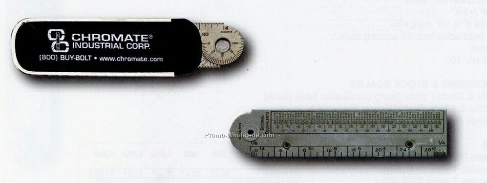 4-1/2"x1" Custom Stainless Steel Pocket Protractor