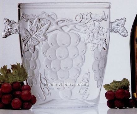 4-3/4 Qt. Champagne & Wine Bucket With Embossed Grapes (Bowl Shaped)