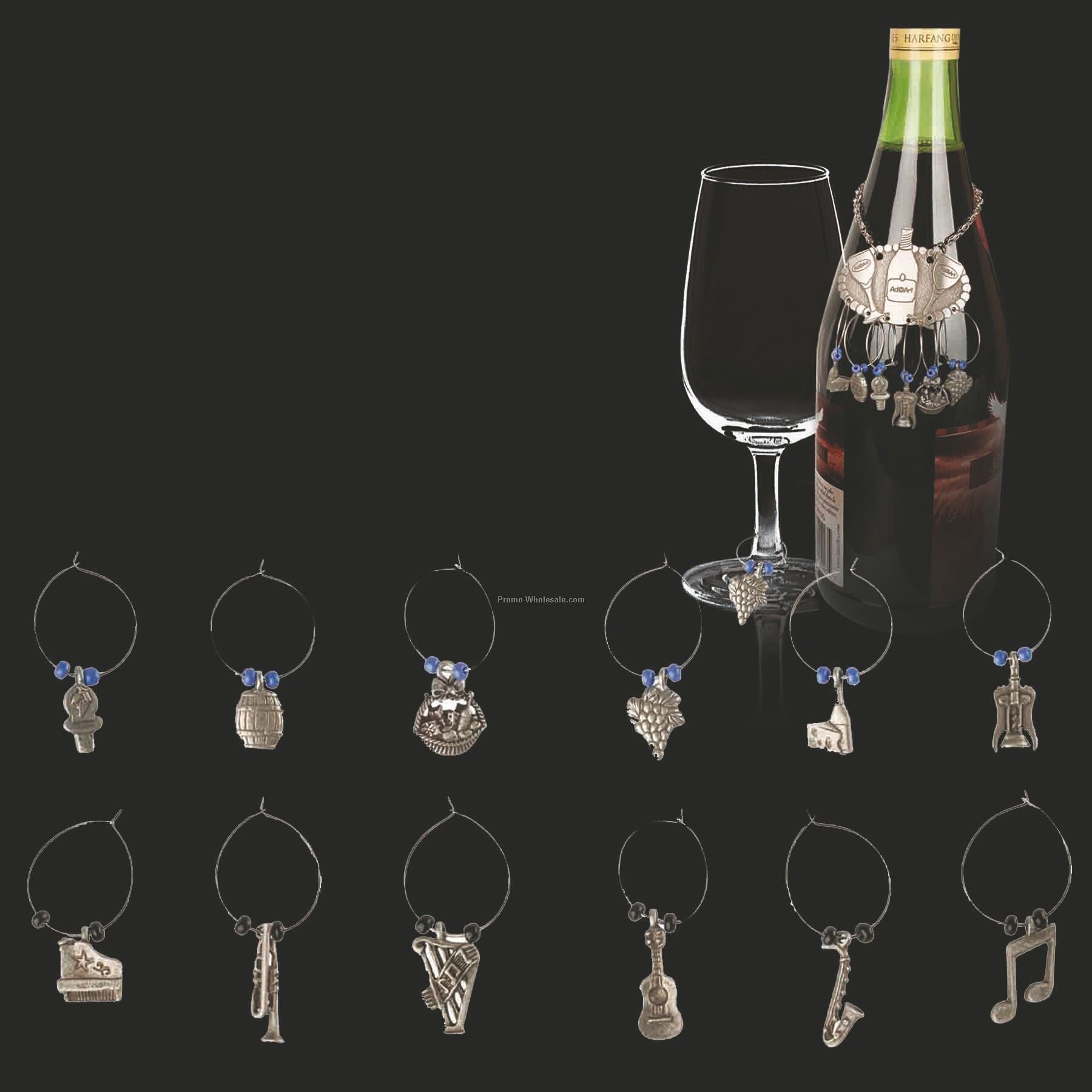 4-piece Custom Wine Glass Marker Set