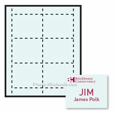 4"x3" Colored Custom Nametag Inserts - 2 Color