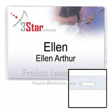 4"x3" Vinyl Nametag Holder Slotted