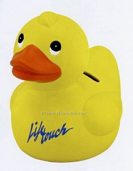 4"x3"x3-3/4" Yellow Ducky Bank