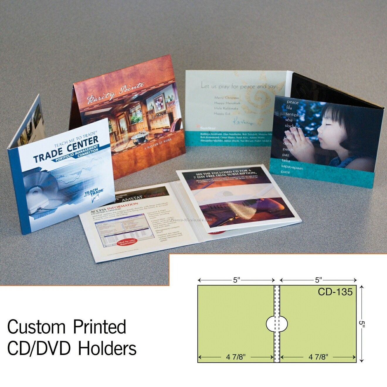 5"x5-1/2" CD Sleeve W/ Reinforced Panel (1 Color)