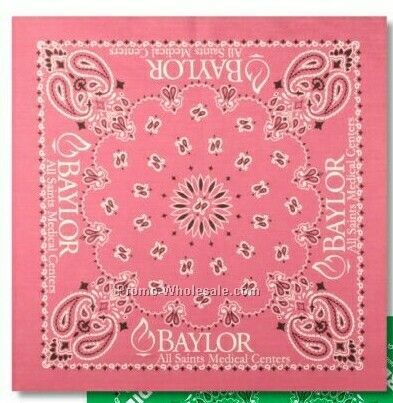 50/50 Poly Cotton Custom Paisley Bandanna - 22"x22" (Rotary Printed)