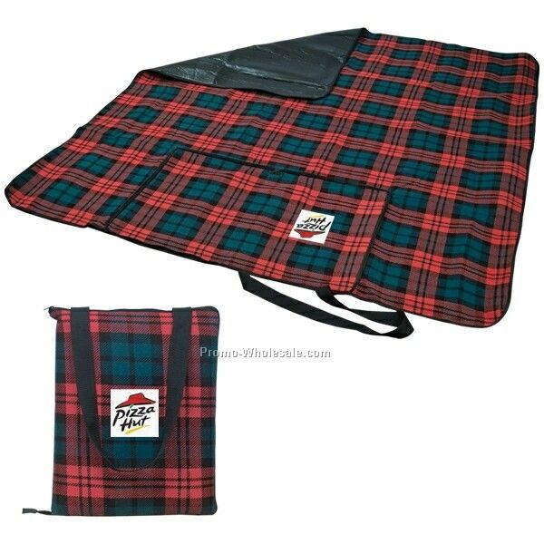 58"x54" (Open) Folding Fleece Cushion/Blanket (Imprinted)