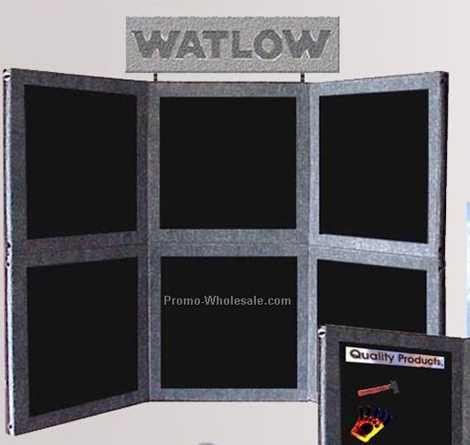 6-panel Modular Display (6 Recessed Window, 1 Overhead Stone Sign)