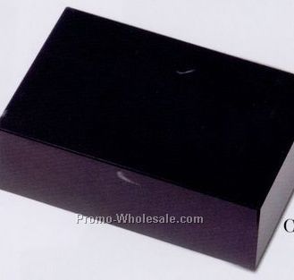 6"x4"x2" Jet Black Rectangular Cube