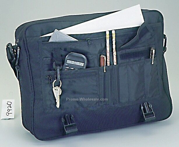 600d Polyester Expandable Briefcase W/Pvc Backing