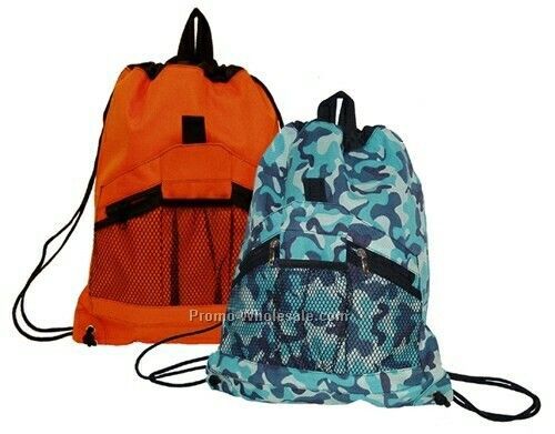 600d Solid Drawstring Backpack (11-1/2"x14-1/2")