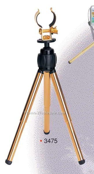 7-1/2" To 10" Gold Plated Desktop Tripod (Engraved)