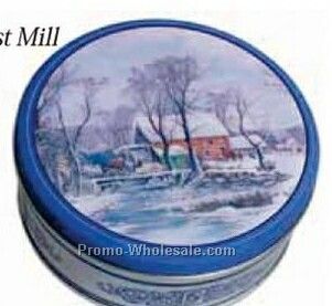 7-13/16"x2-5/8" The Grist Mill Round Designer Tins