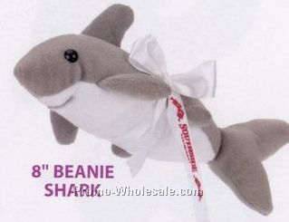 8" Aquatic Friends Beanie Shark