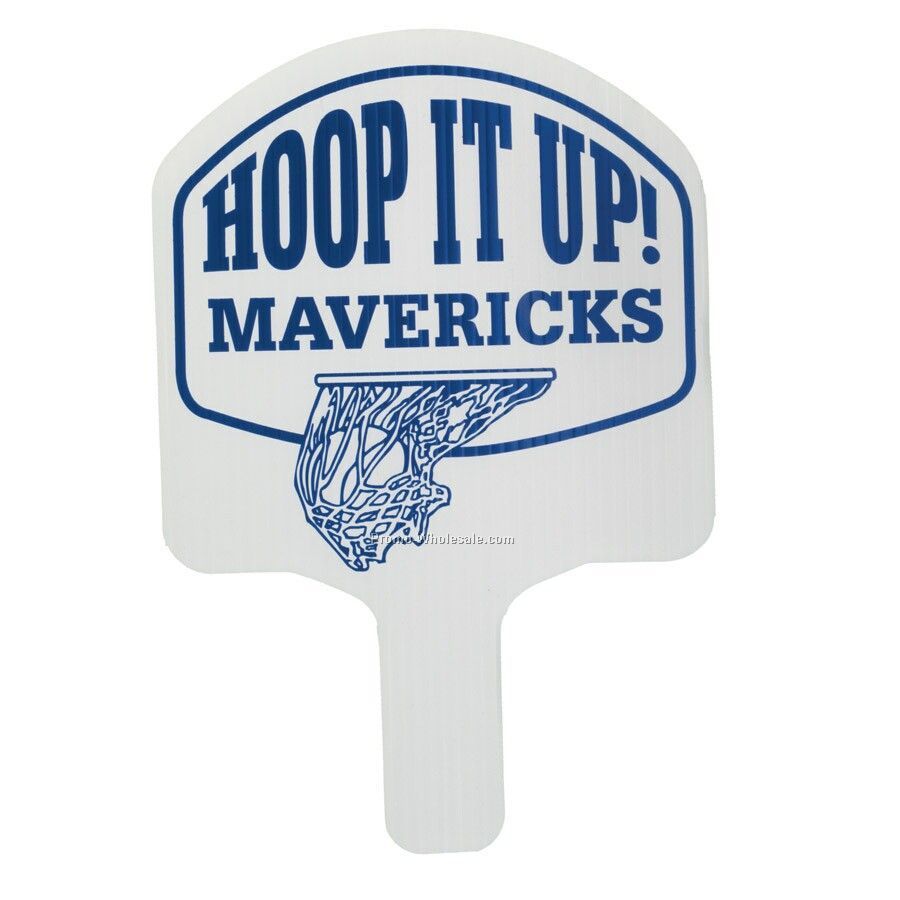 8"x12" Basketball Hoop Standard Hand Fan