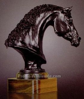 8"x9" Bronze Arabian Head Sculpture