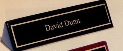 9-1/2"x2-1/2"x2" Airflyte Black Piano Finish Nameplate